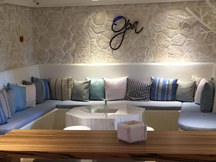 Seat and scatter cushions for a Holiday Park Clubhouse and restaurant