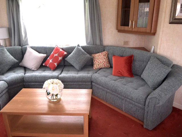 Holiday park caravan seating re-upholstered cushions, backrests and arms
