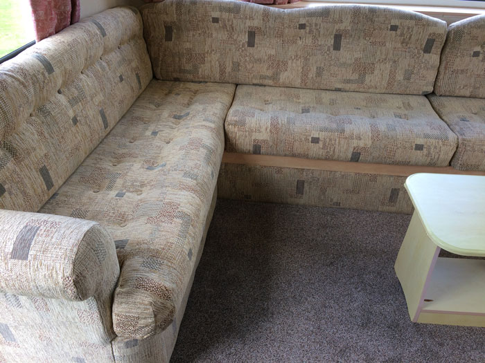 Ne static caravan upholstery for seat and backrest cushions, armrests and kickboards